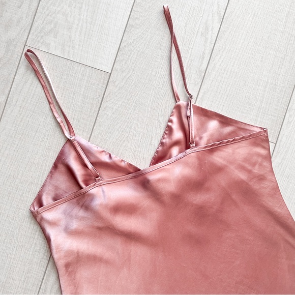 Pink satin slip mini dress - Picture 10 of 13